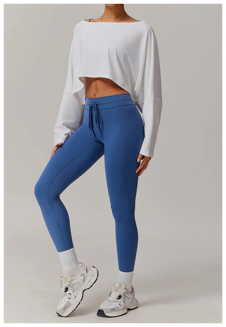 One Shoulder Bat Sleeve Yoga Hoodie Ultra Performance