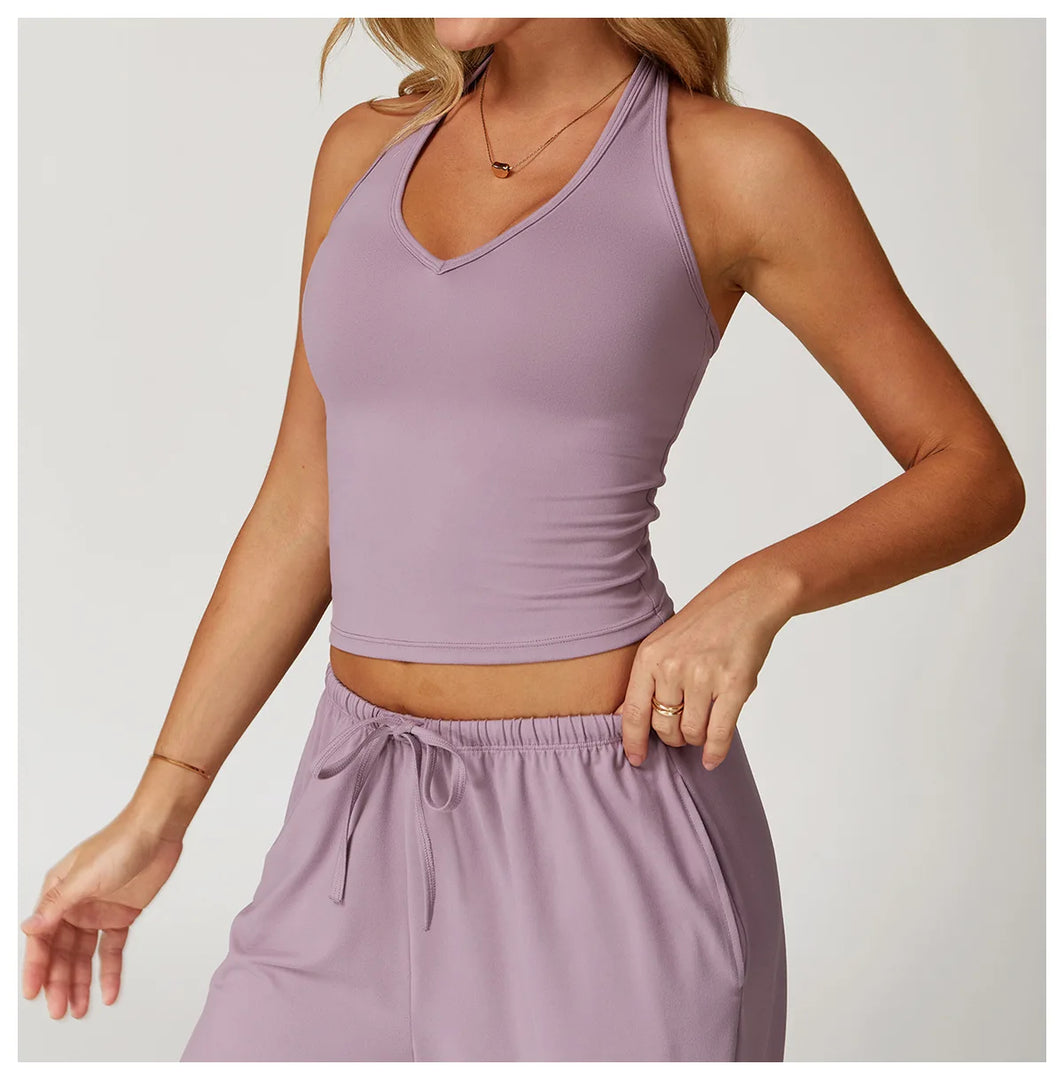 Breathable Impact Contour Yoga Sports Bra Elevation