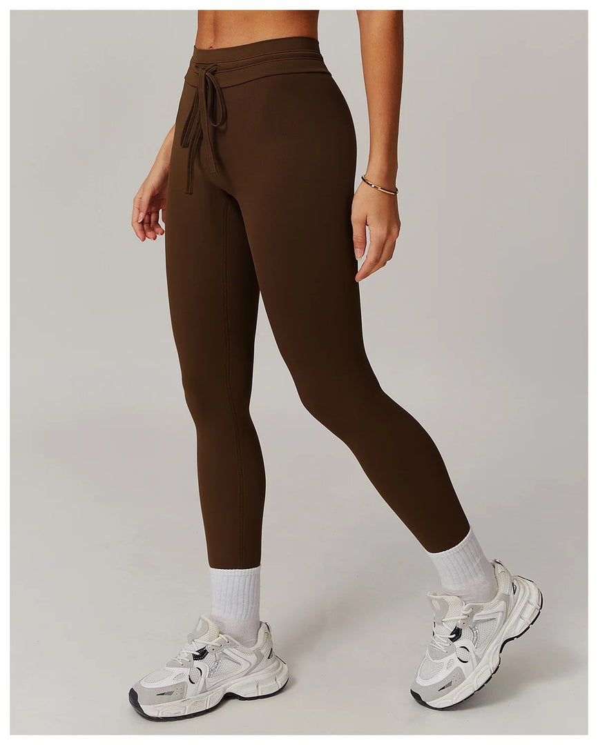 Contour High Waist Drawstring Sculpt Leggings Performance