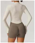 Load image into Gallery viewer, Zippered Performance Long-Sleeve Top Moisture-Wicking
