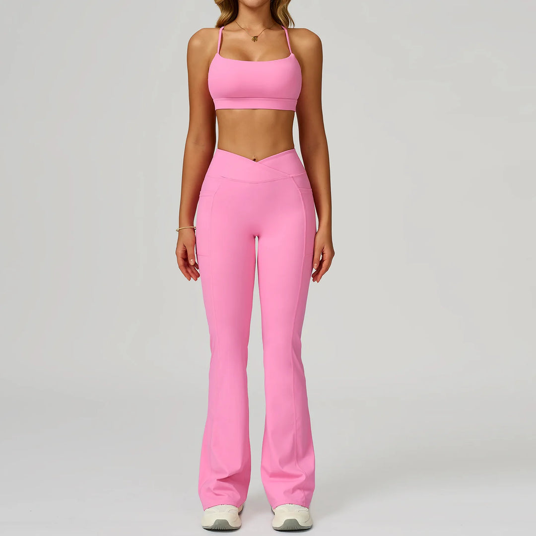 Two Piece Ultra Performance Yoga Luxe Set High Waist Band