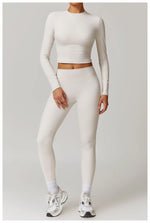 Load image into Gallery viewer, Signature 2 Piece Yoga Ensemble Nylon Plus Performance
