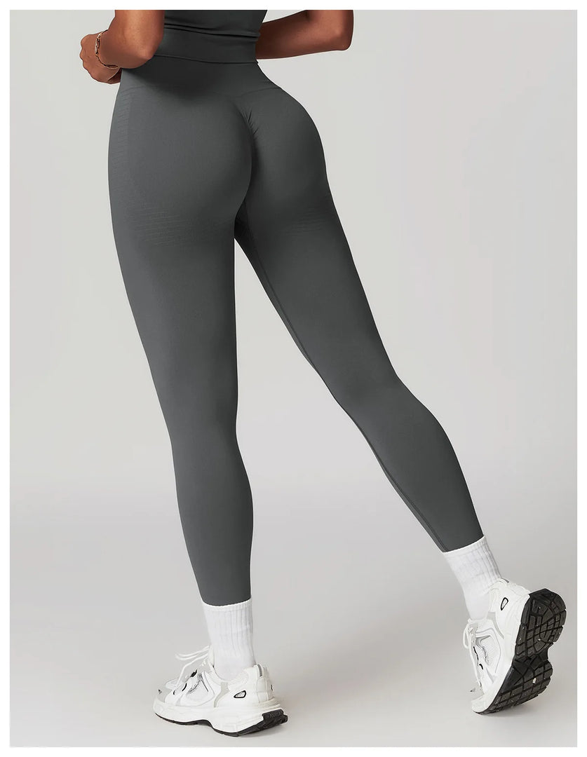 Seamless High Waist Studio Leggings With Breathable Fabric