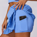Load image into Gallery viewer, Pocketed High Waist Tennis Skirt Performance Wear Nylon
