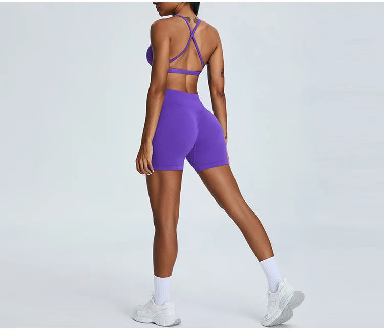 Cross Strap Seamless Yoga Bralette Premium Performance Fit