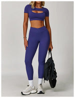 Load image into Gallery viewer, Premium Performance Knit Yoga Set With Contoured Leggings
