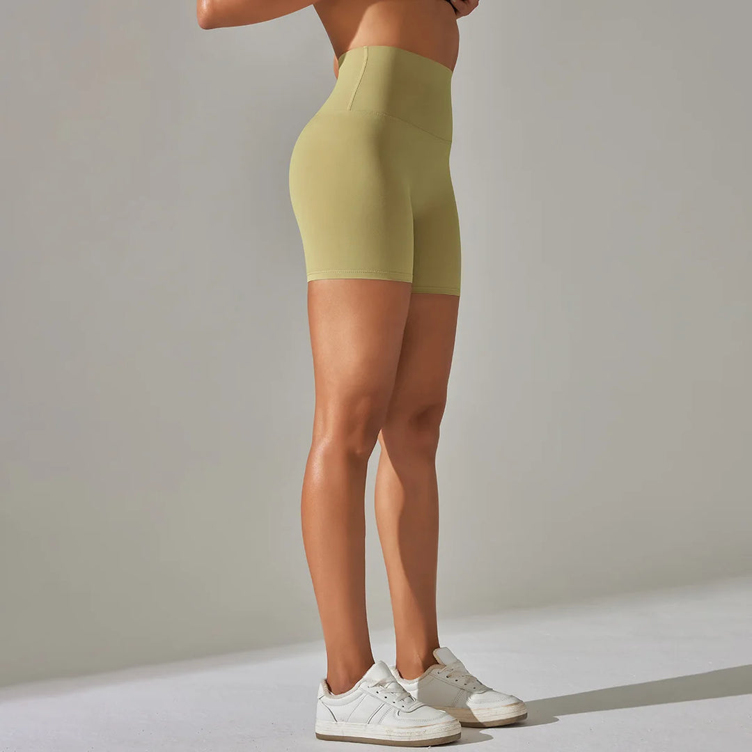 Luxurious High Waist Breathable Yoga Shorts Contour
