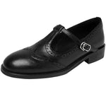 Load image into Gallery viewer, Women's T-Strap Mary Jane Shoes Low Block Heel Buckle
