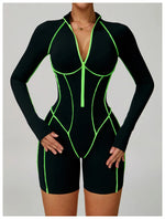 Load image into Gallery viewer, Contoured Zip Front Performance Tracksuit Yoga Set Premium
