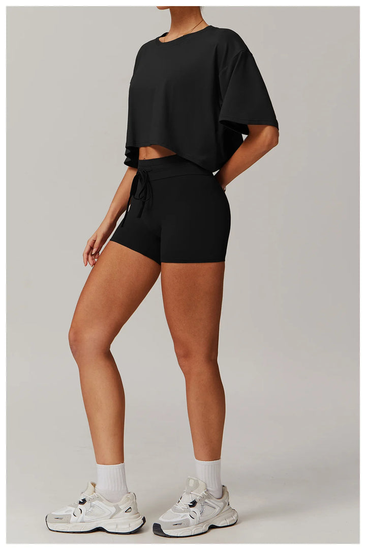 Moisture Wicking Luxe Contour Yoga Top Short Sleeve