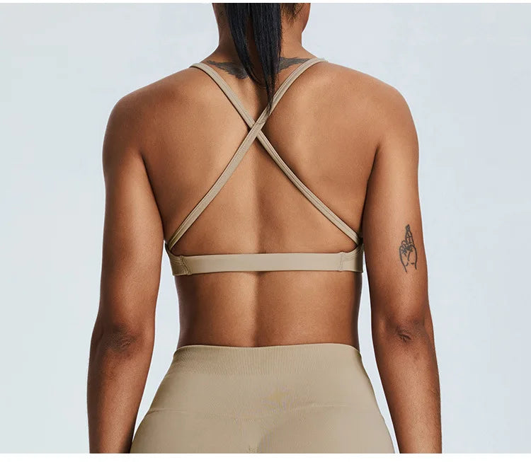 Cross Strap Seamless Yoga Bralette Premium Performance Fit