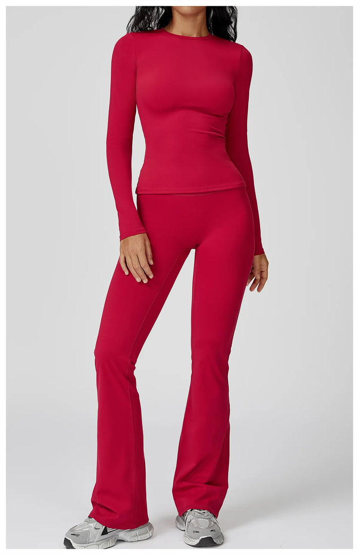 Luxurious Contour 2 Piece Yoga Athleisure Set Nylon