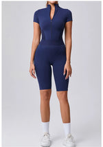 Load image into Gallery viewer, Seamless Zippered Contour Yoga Bodysuit for Performance

