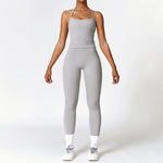 Load image into Gallery viewer, Seamless Sculpted Yoga Core Set Leggings Ribbed Contour
