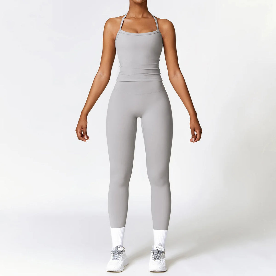 Seamless Sculpted Yoga Core Set Leggings Ribbed Contour