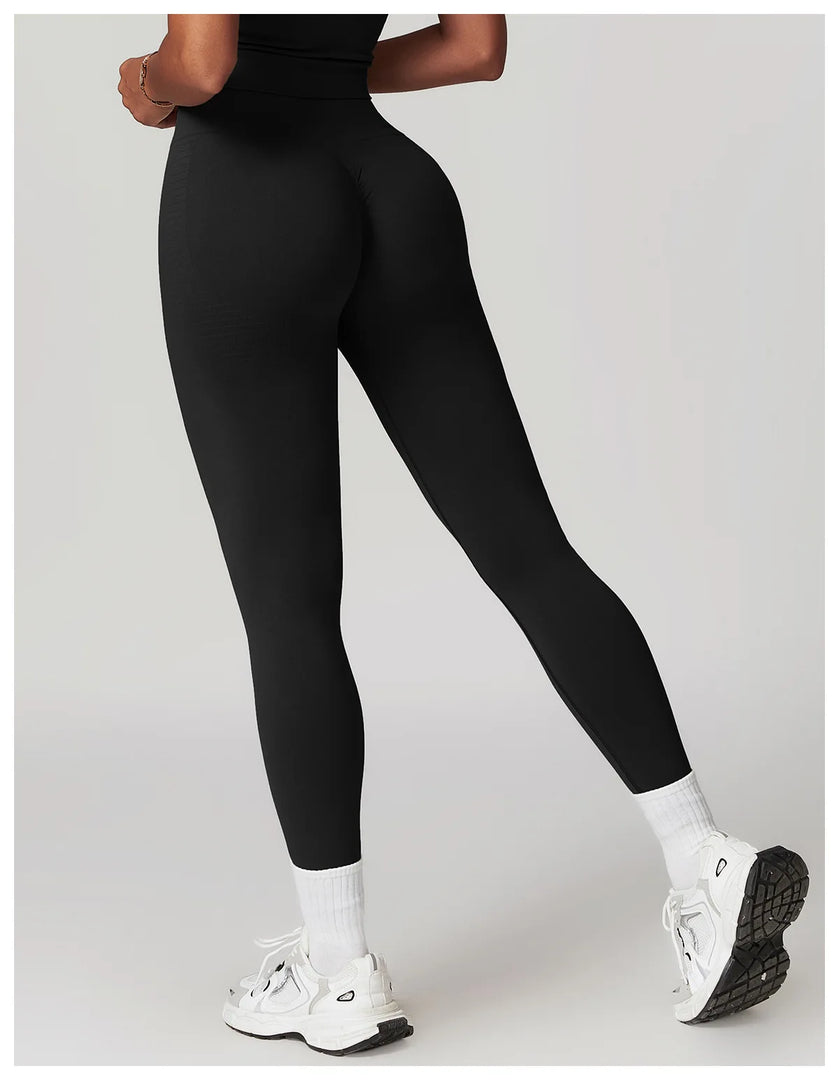 Seamless High Waist Studio Leggings With Breathable Fabric