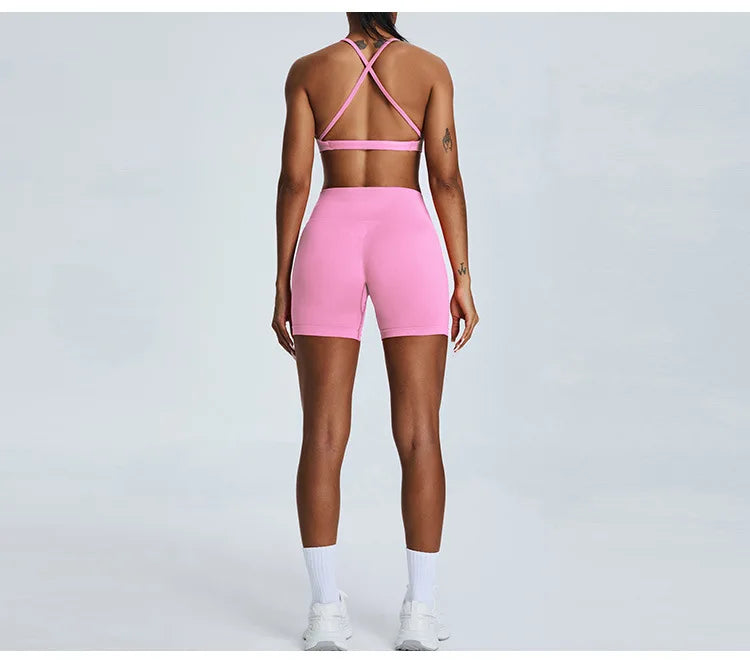 Cross Strap Seamless Yoga Bralette Premium Performance Fit