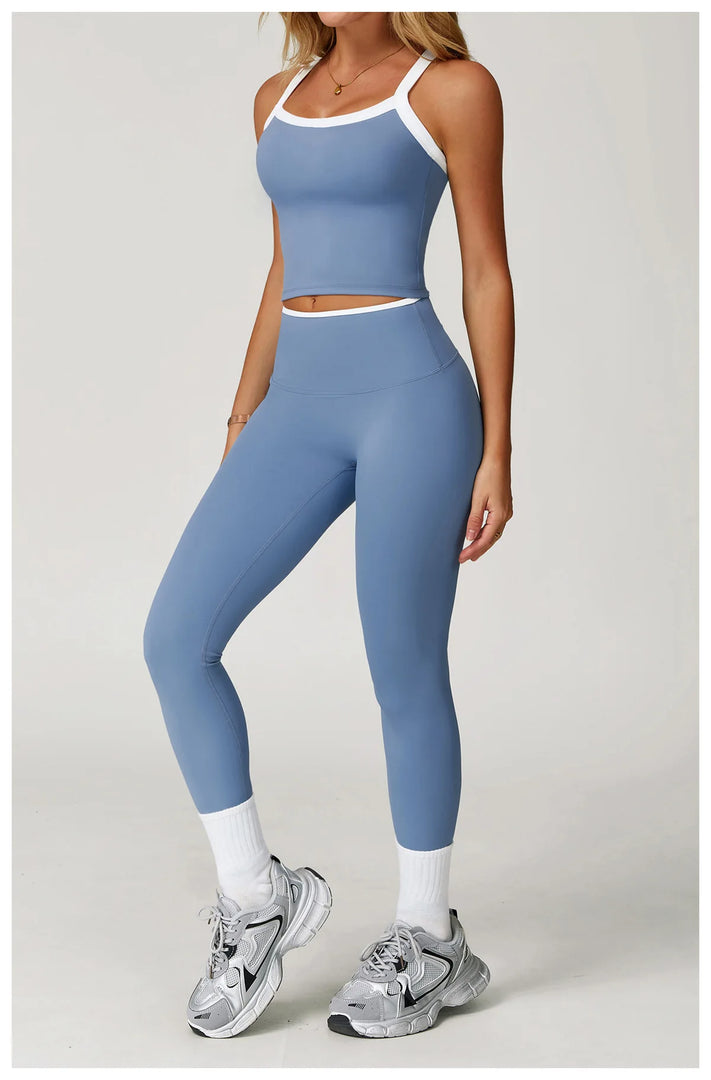 Luxurious Contour Seamless 2 Piece Athleisure Set Nylon