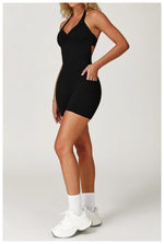 Load image into Gallery viewer, Contoured Seamless Performance Jumpsuit Set Polyester
