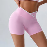 Load image into Gallery viewer, High Rise Contour Performance Shorts With Cross Wise Waist
