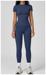 Load image into Gallery viewer, 2 Piece Seamless Yoga Set Performance Leggings Luxe
