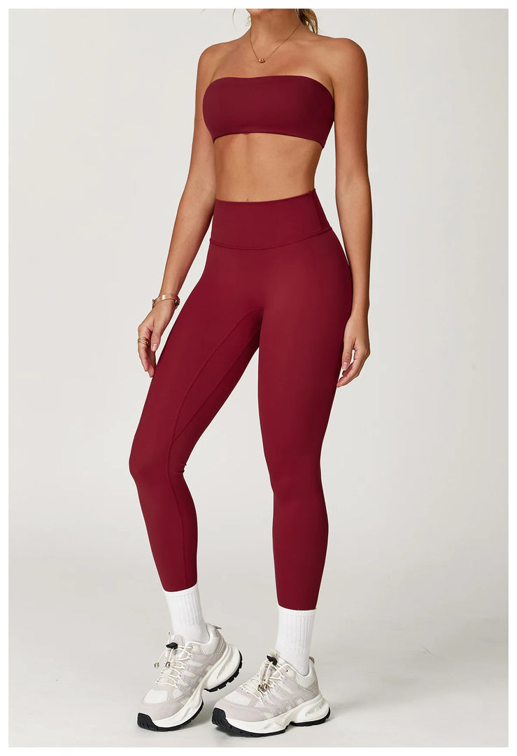 Contoured 2 Piece Yoga Set Breathable Essentials Plus