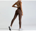 Load image into Gallery viewer, Seamless Two Piece Contour Performance Leggings Set Nylon
