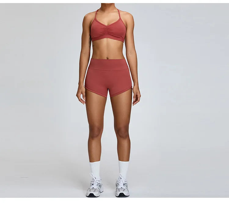 Seamless Back Contour Sport Bra Moisture-Wicking Quick-Dry