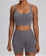 Load image into Gallery viewer, Contour Stretch Athleisure Bell Bottoms Set Nylon Spandex
