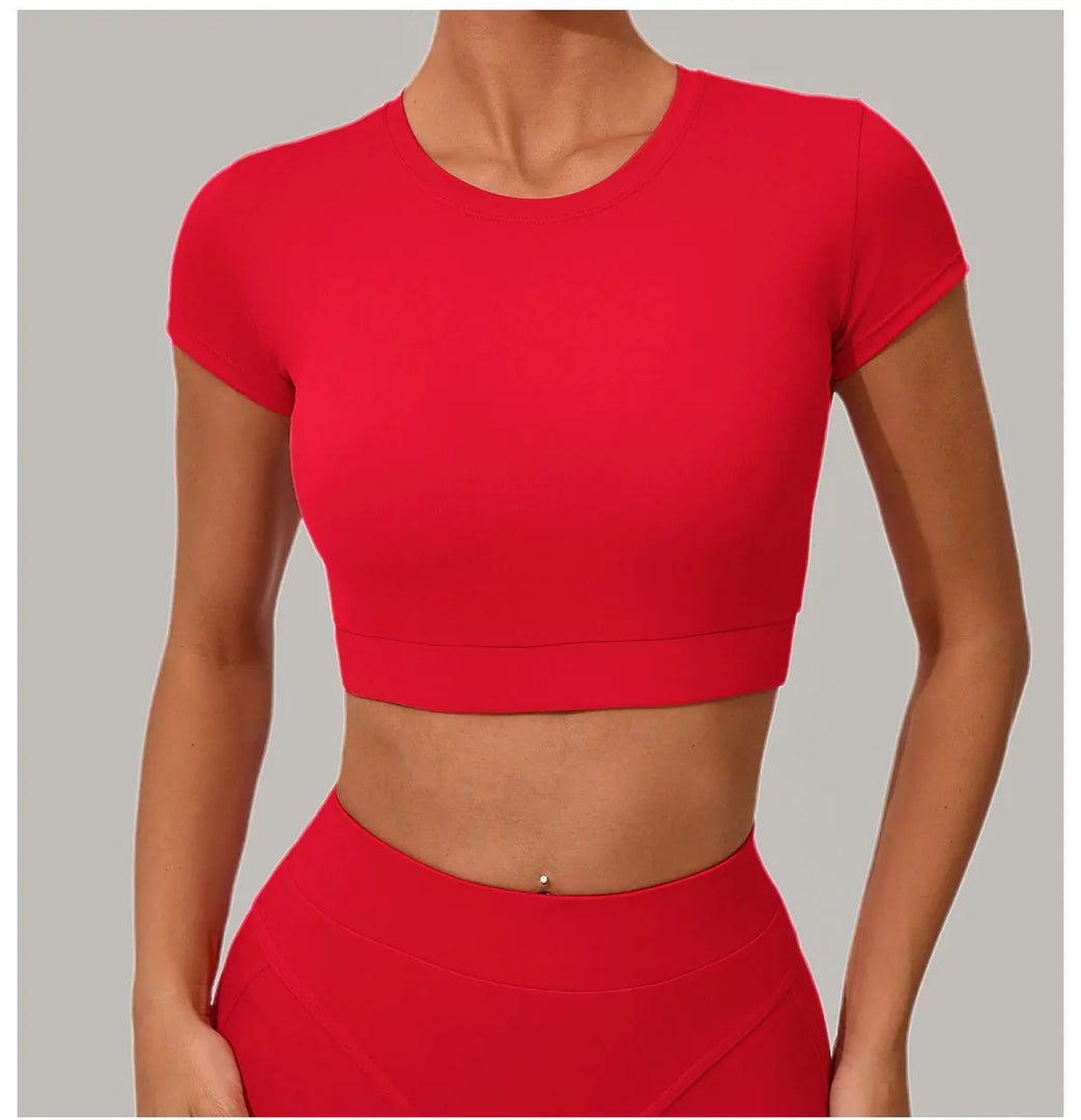 Premium Quick Dry Yoga Tee With Light Weight Sleeves