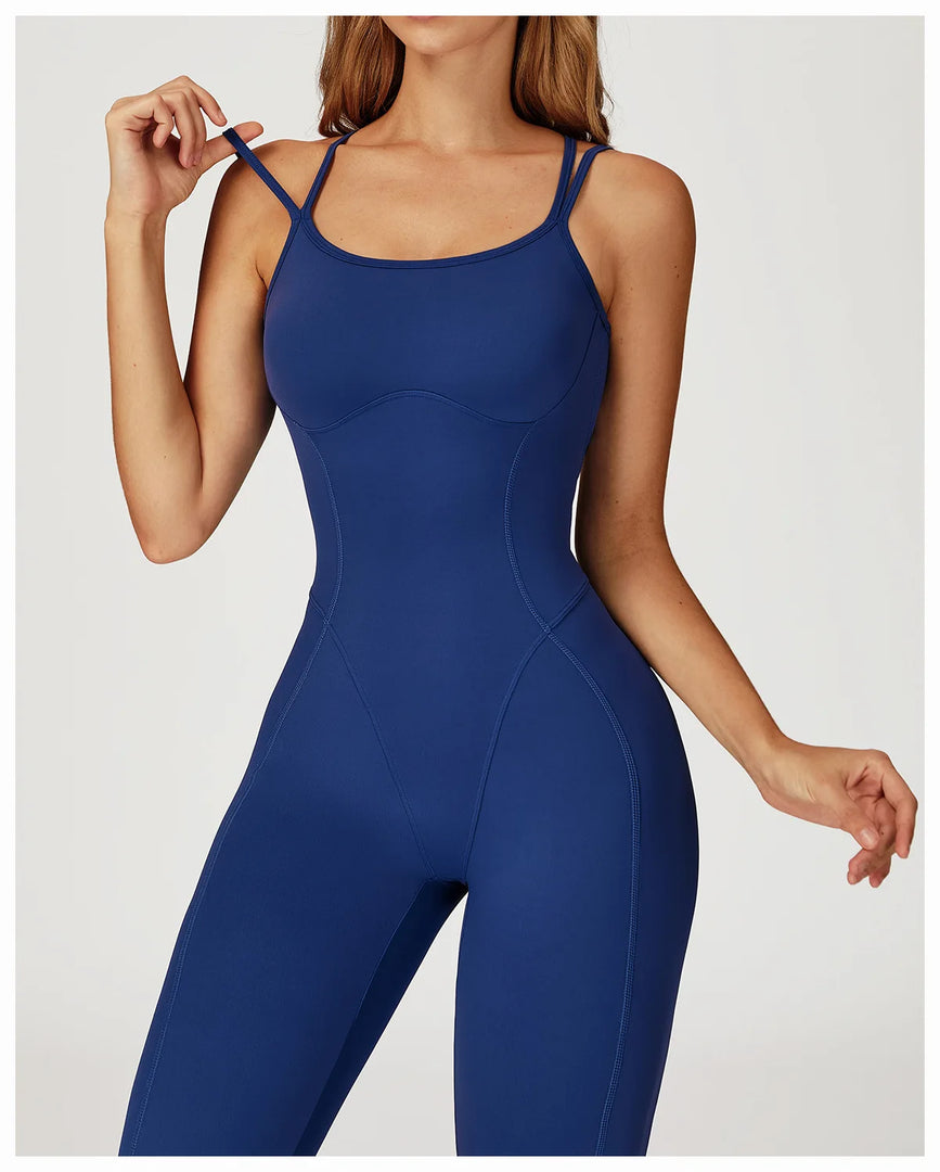 Elevated Contour Performance Breathable Jumpsuit Nylon Knit