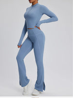 Load image into Gallery viewer, Contour Stretch Athleisure Bell Bottoms Set Nylon Spandex

