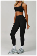 Load image into Gallery viewer, Seamless Contour 2 Piece Breathable Active Wear Set Nylon
