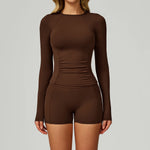 Load image into Gallery viewer, 2 Piece Contoured Breathable Yoga Ensemble Knitwear
