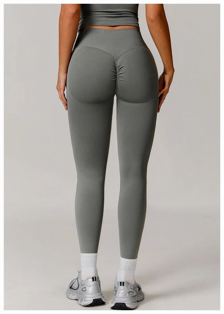 High Waist Contoured Seamless Leggings for Performance