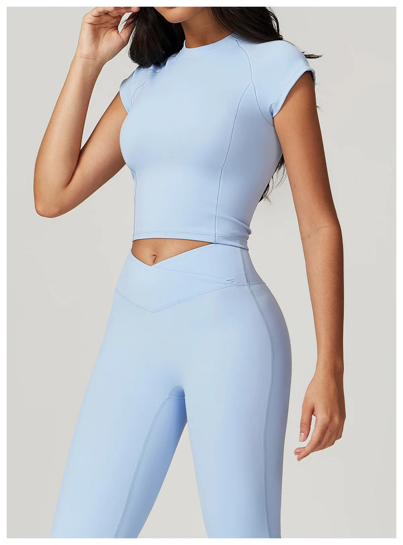 Breathable Seamless Studio Tee Nylon Knit For Running