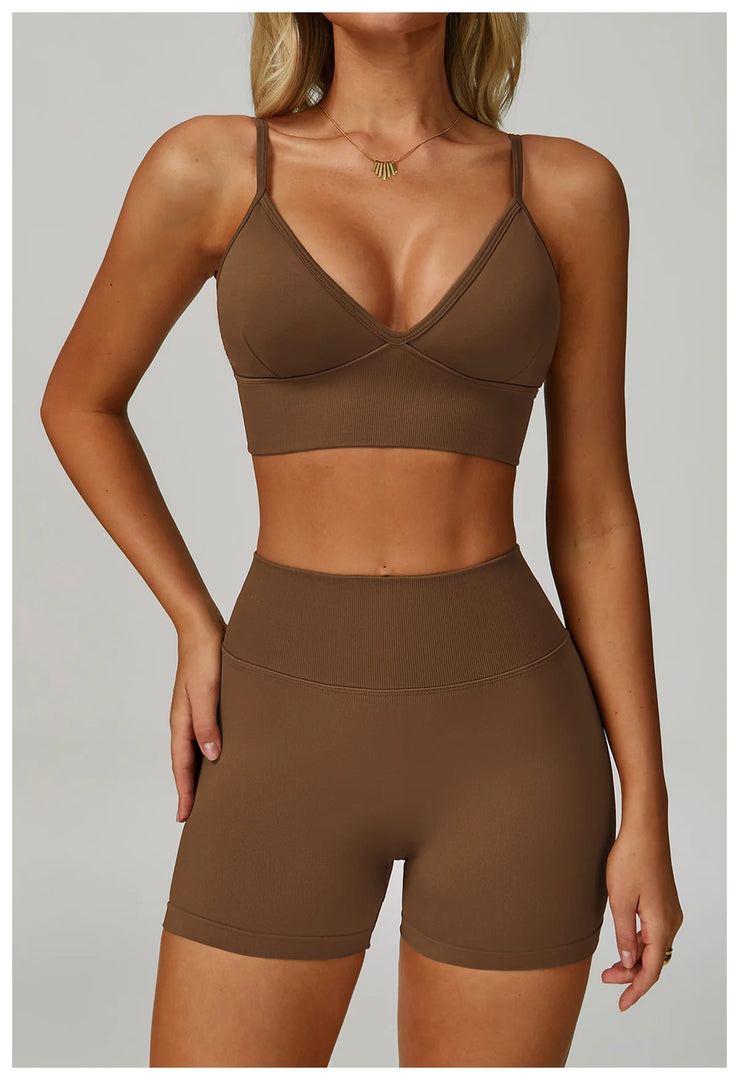 Premium Breathable High Waist Contoured Scrunch Shorts Nylon