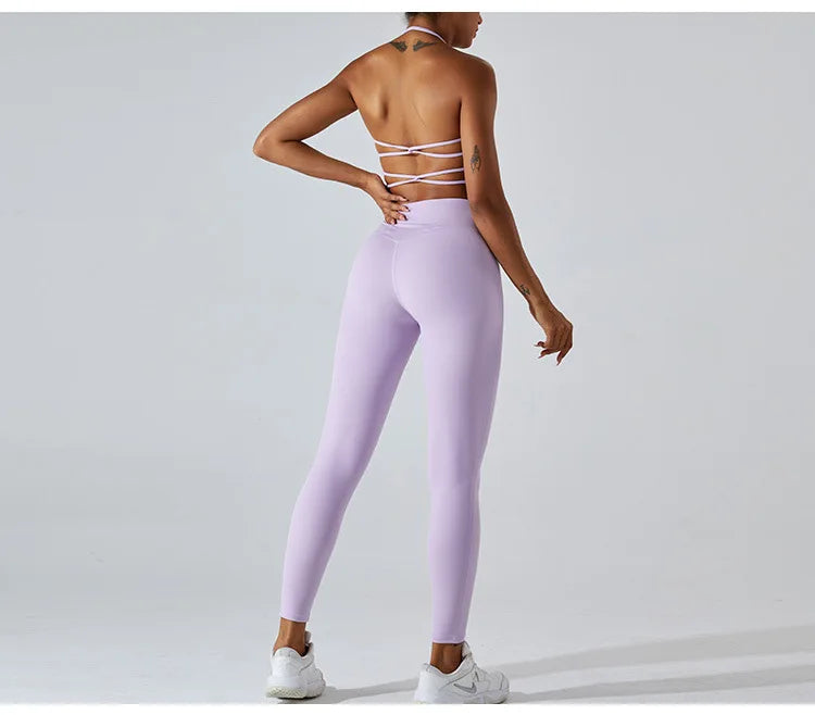 Cross Back Strappy Seamless Bralette Soft Nylon Spandex