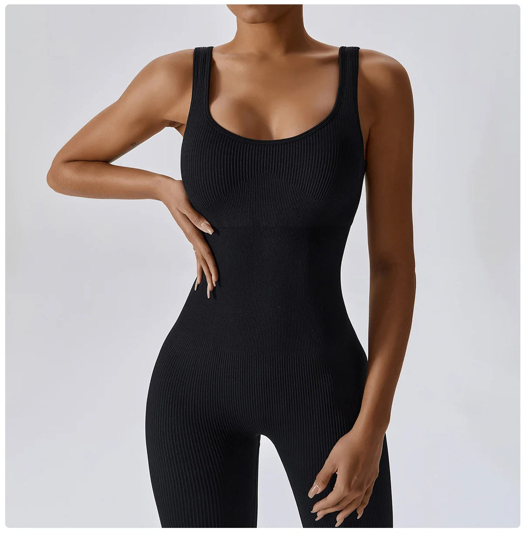 Spring Seamless Contour Yoga Body Suit Set Performance