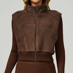 Load image into Gallery viewer, Winter Velvet Contoured High Neck Performance Cozy Vest
