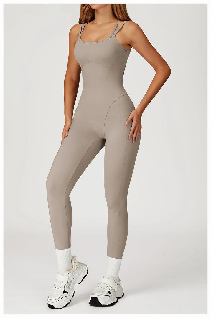 Elevated Contour Performance Breathable Jumpsuit Nylon Knit