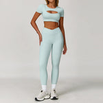 Load image into Gallery viewer, Premium Performance Knit Yoga Set With Contoured Leggings
