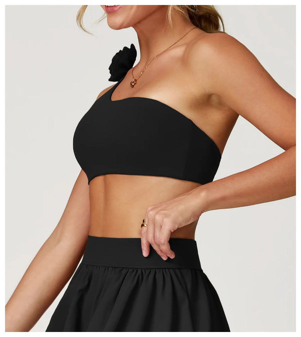 One Shoulder Seamless Contour Sports Bra Performance