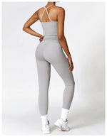 Load image into Gallery viewer, Seamless Sculpted Yoga Core Set Leggings Ribbed Contour

