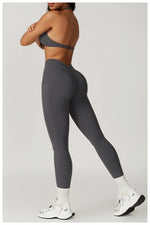 Load image into Gallery viewer, V Back Swept High Waist Contoured Leggings With Performance
