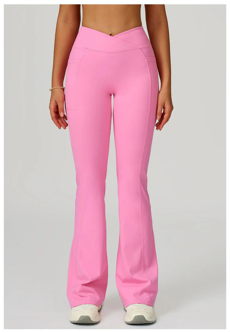 Luxuriously High Waist Bell Bottom Contour Leggings