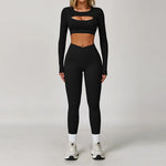 Load image into Gallery viewer, Premium Performance Knit Yoga Set With Contoured Leggings
