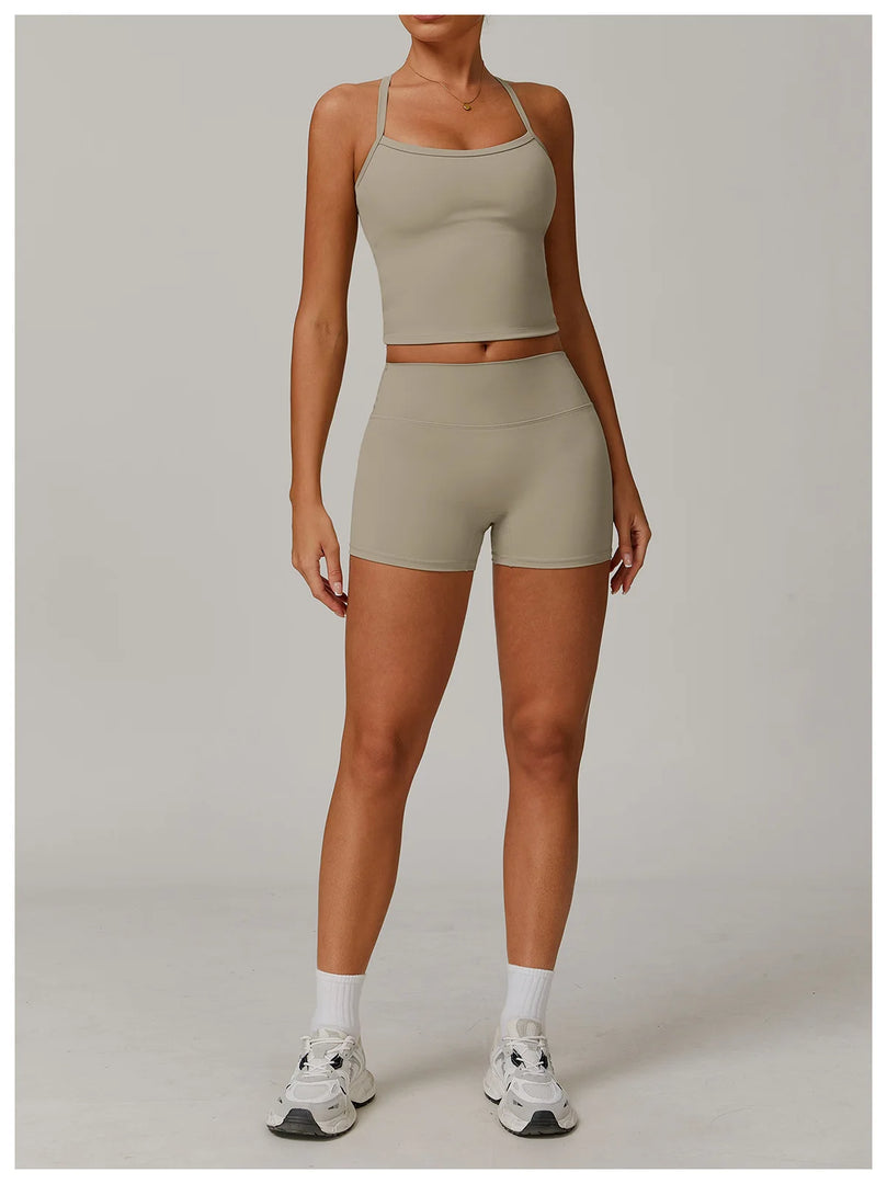 Running High Waist Contoured Scrunching Shorts Nylon