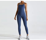 Load image into Gallery viewer, Backless Contour Yoga Jumpsuit Seamless Performance Wear
