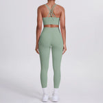 Load image into Gallery viewer, Ultra Luxe Contour Yoga Wear 2 Piece Leggings Nylon
